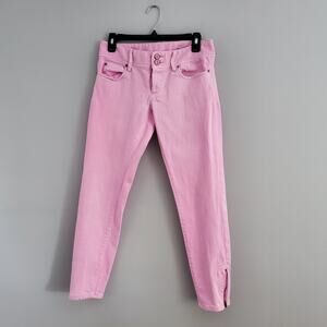 Lilly Pulitzer Pink Worth Skinny Mini Zip Jeans 2